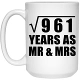 31st Anniversary Square Root of 961 Years As Mr & Mrs - 15oz Coffee Mug