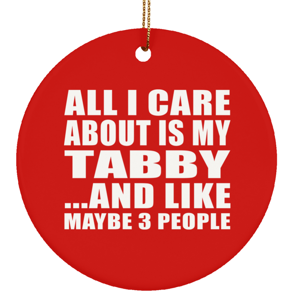 All I Care About Is My Tabby - Circle Ornament