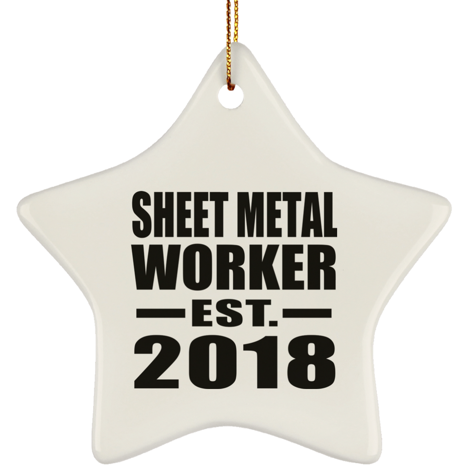 Sheet Metal Worker Established EST. 2018 - Star Ornament