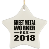 Sheet Metal Worker Established EST. 2018 - Star Ornament