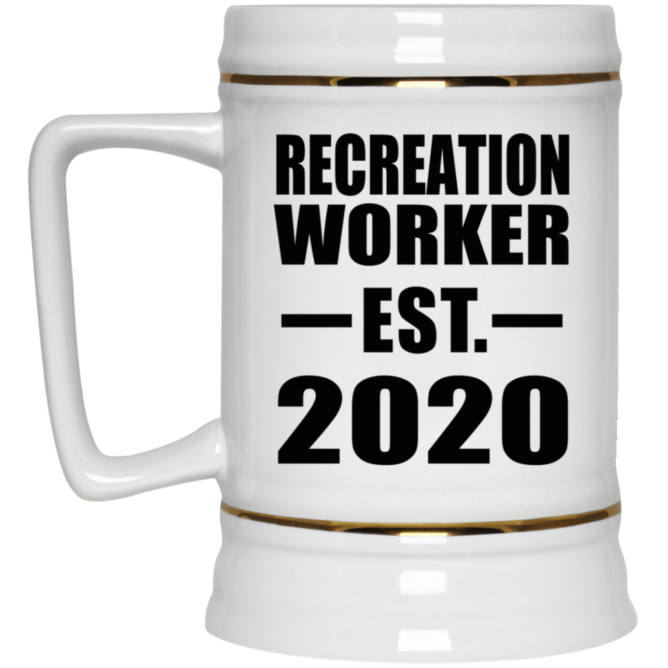 Recreation Worker Established EST. 2020 - Beer Stein