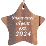 Insurance Agent Established Est. 2024 - Star Ornament E