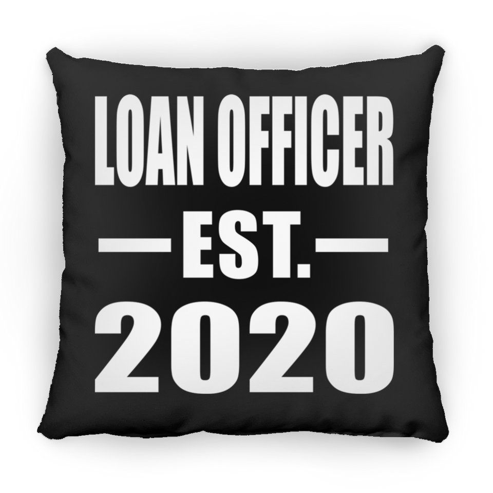 Loan Officer Established EST. 2020 - Throw Pillow Black
