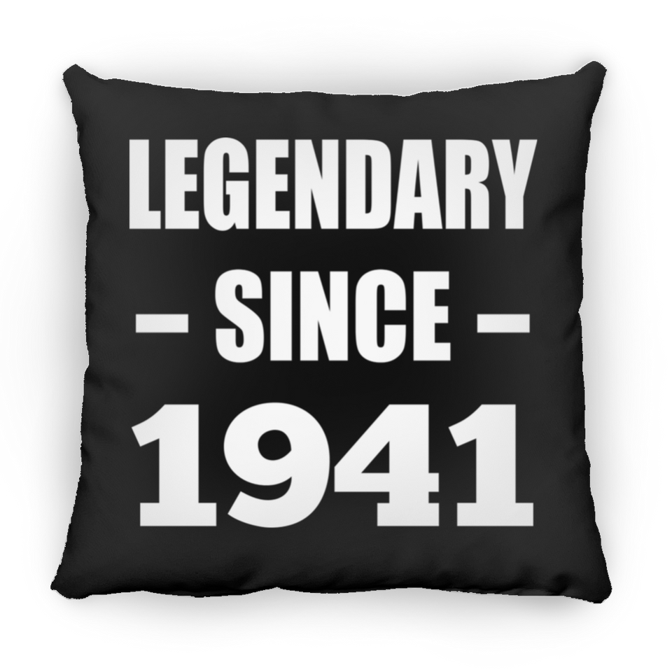 83rd Birthday Legendary Since 1941 - Throw Pillow Black