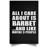 All I Care About Is Barbet - Poster Portrait