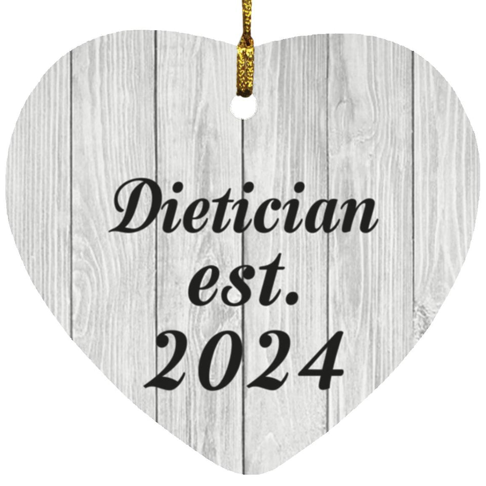 Dietician Established Est. 2024 - Heart Ornament F
