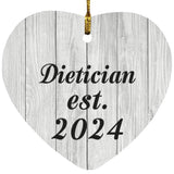 Dietician Established Est. 2024 - Heart Ornament F