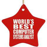 World's Best Computer Systems Analyst - Star Ornament
