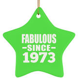 51st Birthday Fabulous Since 1973 - Star Ornament