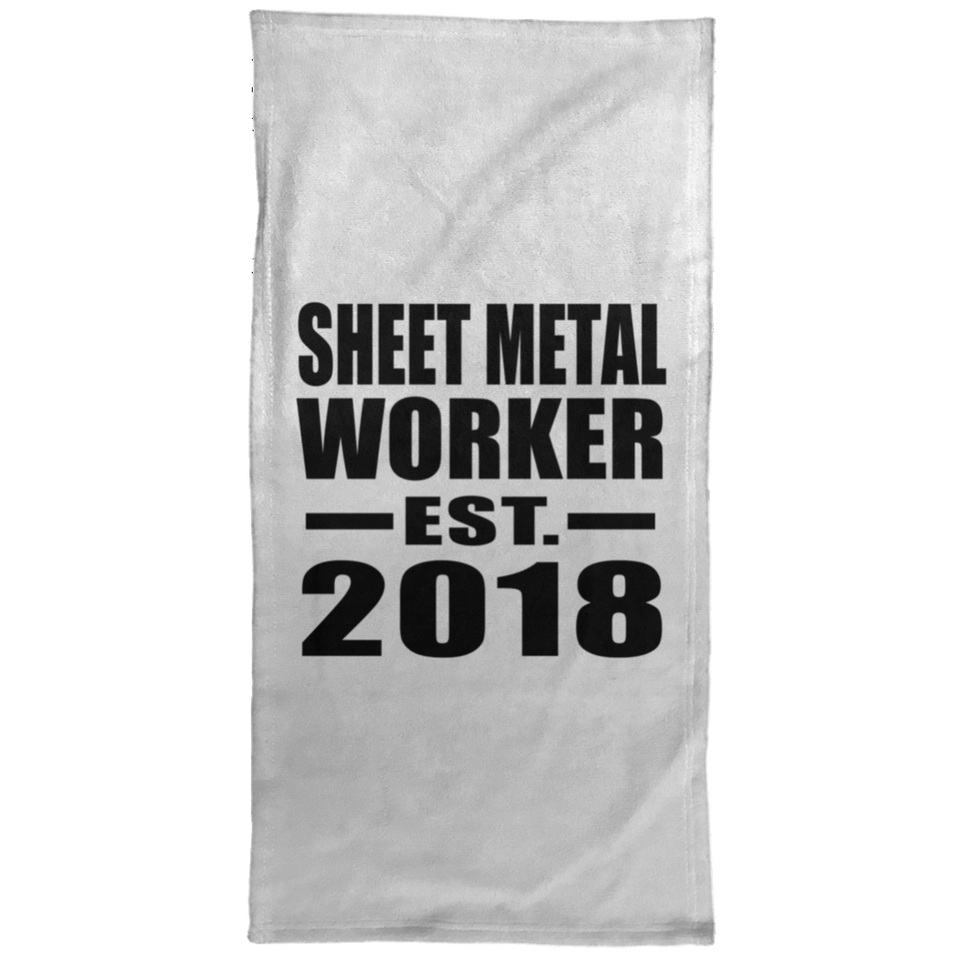 Sheet Metal Worker Established EST. 2018 - Hand Towel