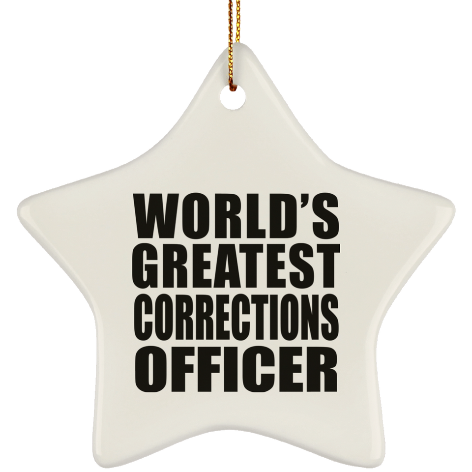 World's Greatest Corrections Officer - Star Ornament