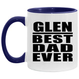 Glen Best Dad Ever - 11oz Accent Mug Purple