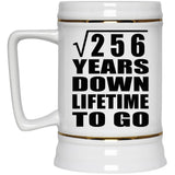 16th Anniversary Square Root of 256 Years Lifetime To Go - Beer Stein