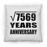 87th Anniversary Square Root of 7569 Years Anniversary - Throw Pillow