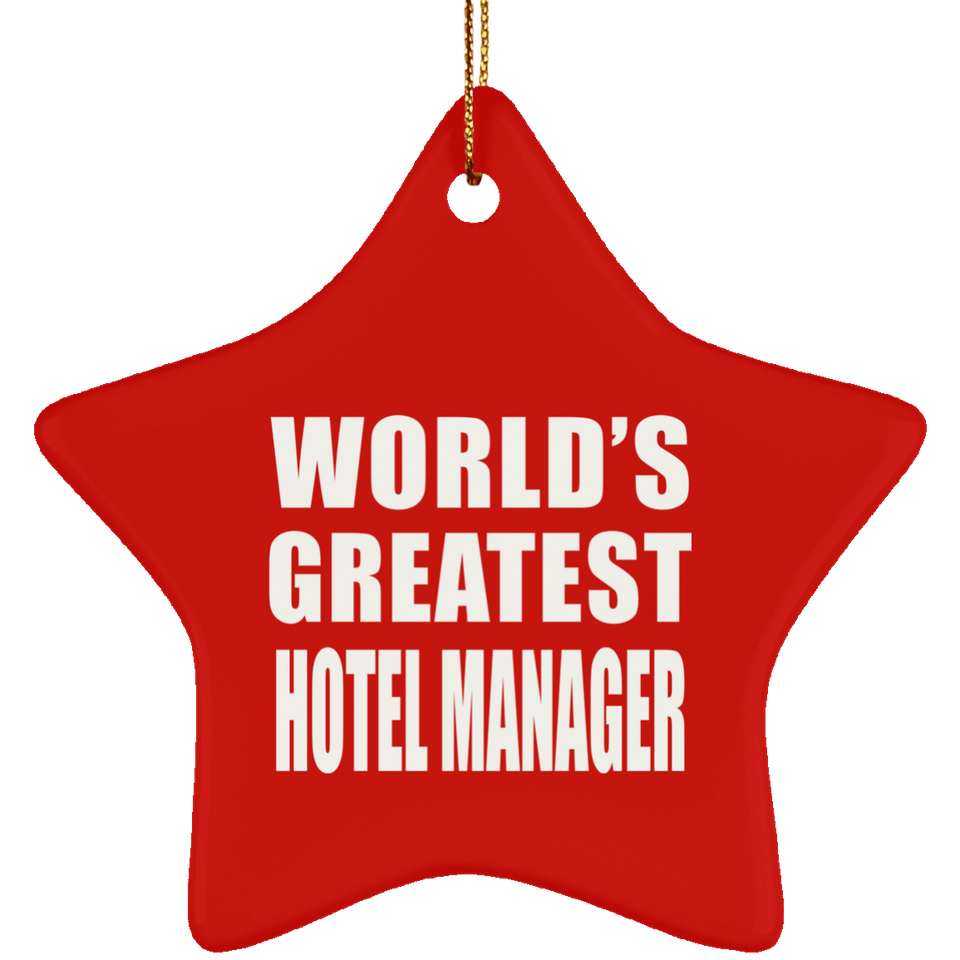 World's Greatest Hotel Manager - Star Ornament