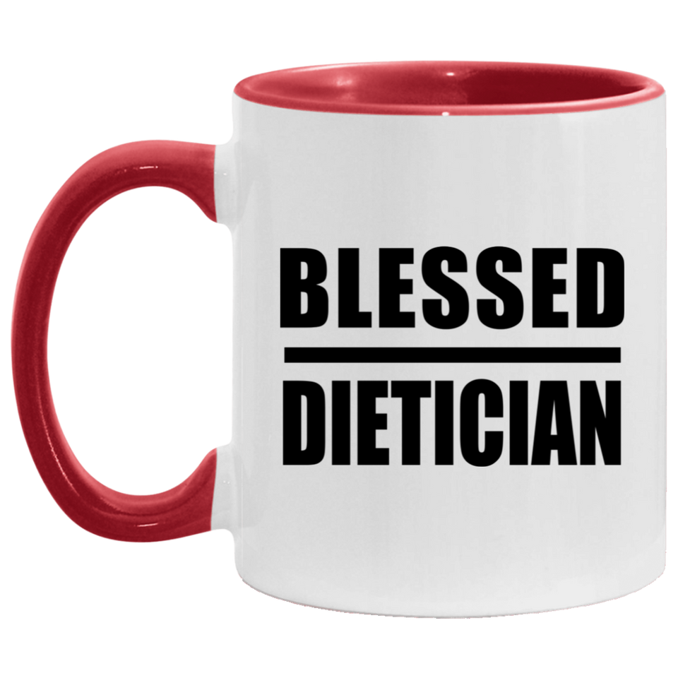 Blessed Dietician - 11oz Accent Mug Red
