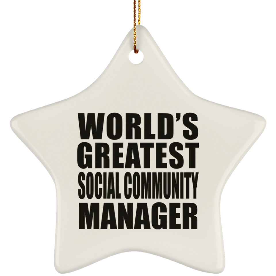 World's Greatest Social Community Manager - Star Ornament