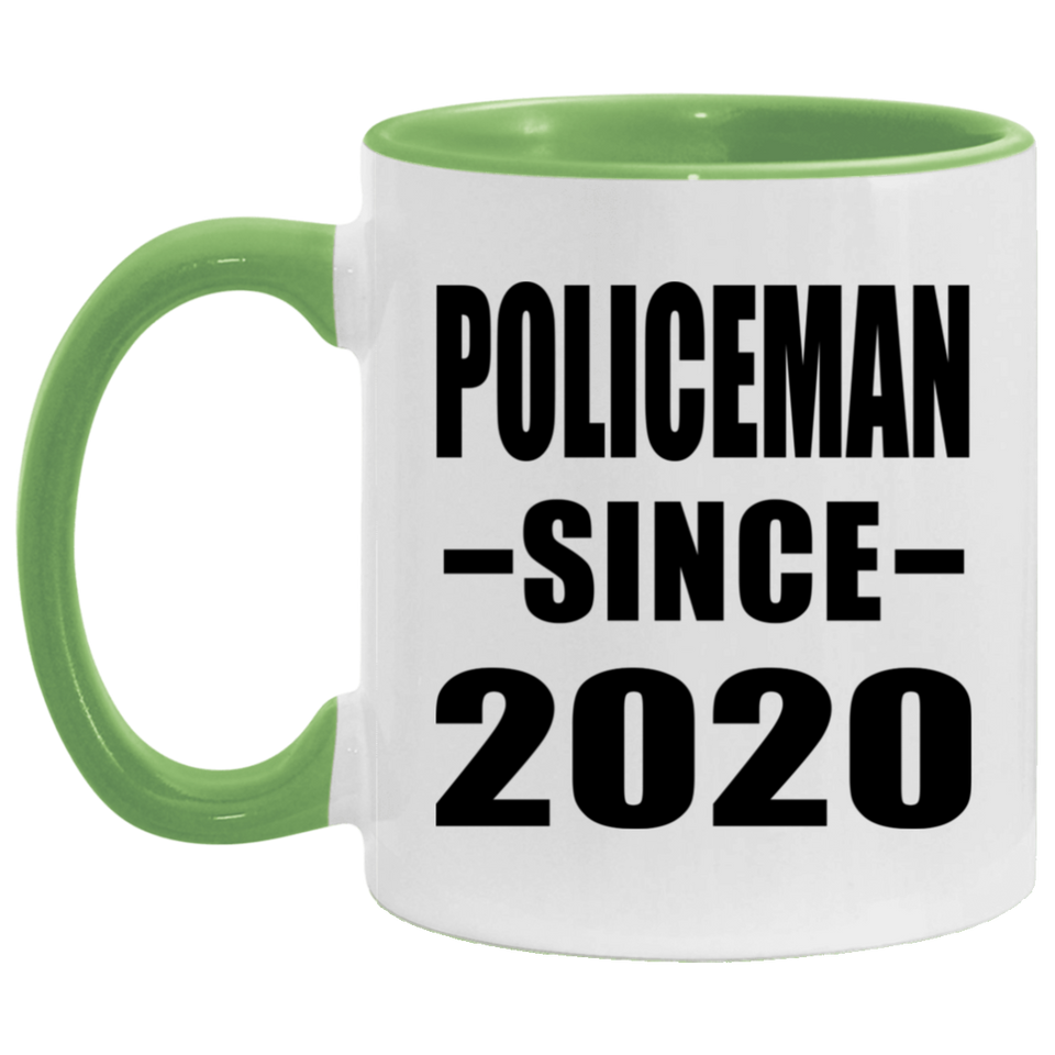 Policeman Since 2020 - 11oz Accent Mug Green