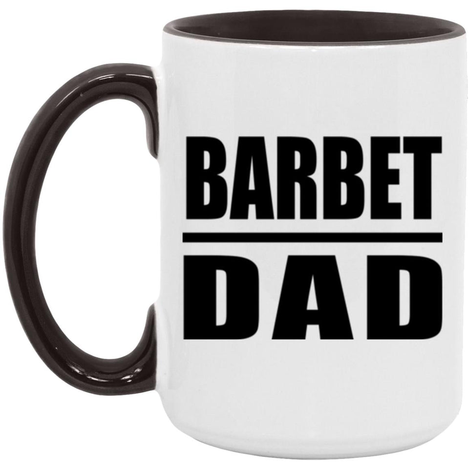 Barbet Dad - 15oz Accent Mug Black