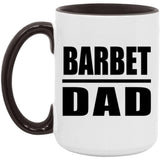 Barbet Dad - 15oz Accent Mug Black