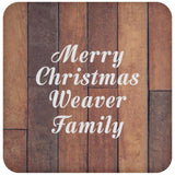 Merry Christmas Weaver Family - Drink Coaster E
