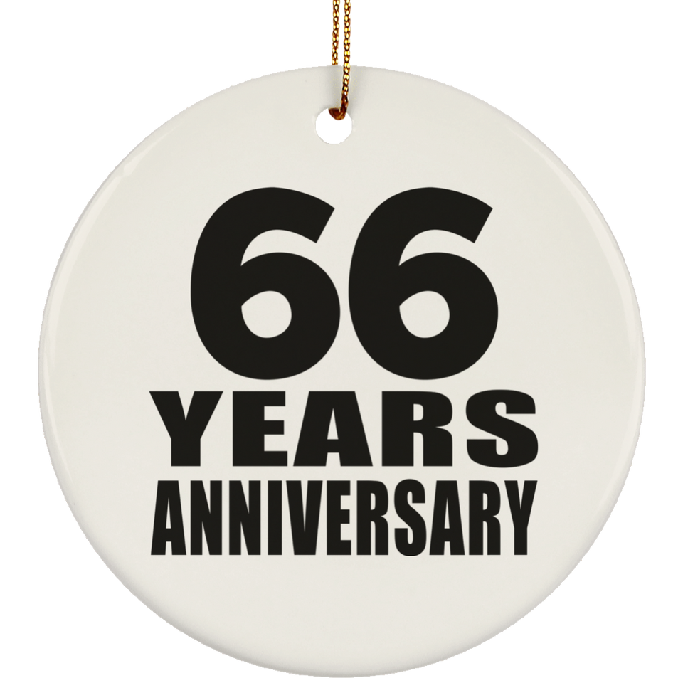 66th Anniversary 66 Years - Circle Ornament