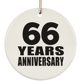 66th Anniversary 66 Years - Circle Ornament