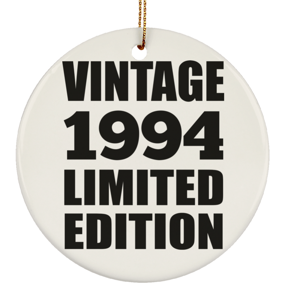 30th Birthday Vintage 1994 Limited Edition - Circle Ornament