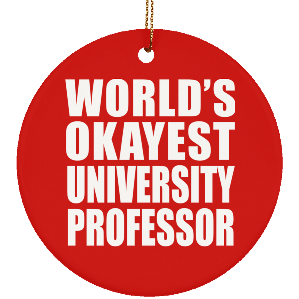 World's Okayest University Professor - Circle Ornament