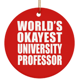 World's Okayest University Professor - Circle Ornament