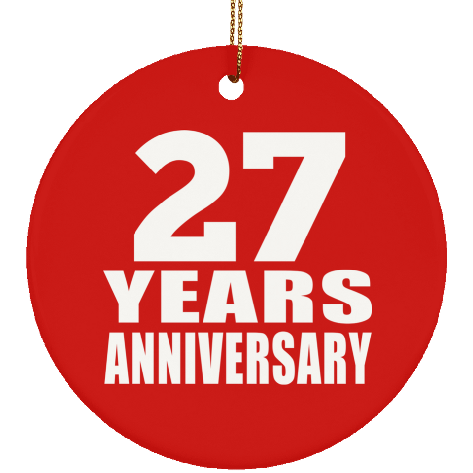27th Anniversary 27 Years Anniversary - Circle Ornament
