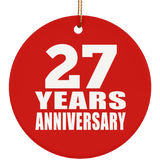27th Anniversary 27 Years Anniversary - Circle Ornament