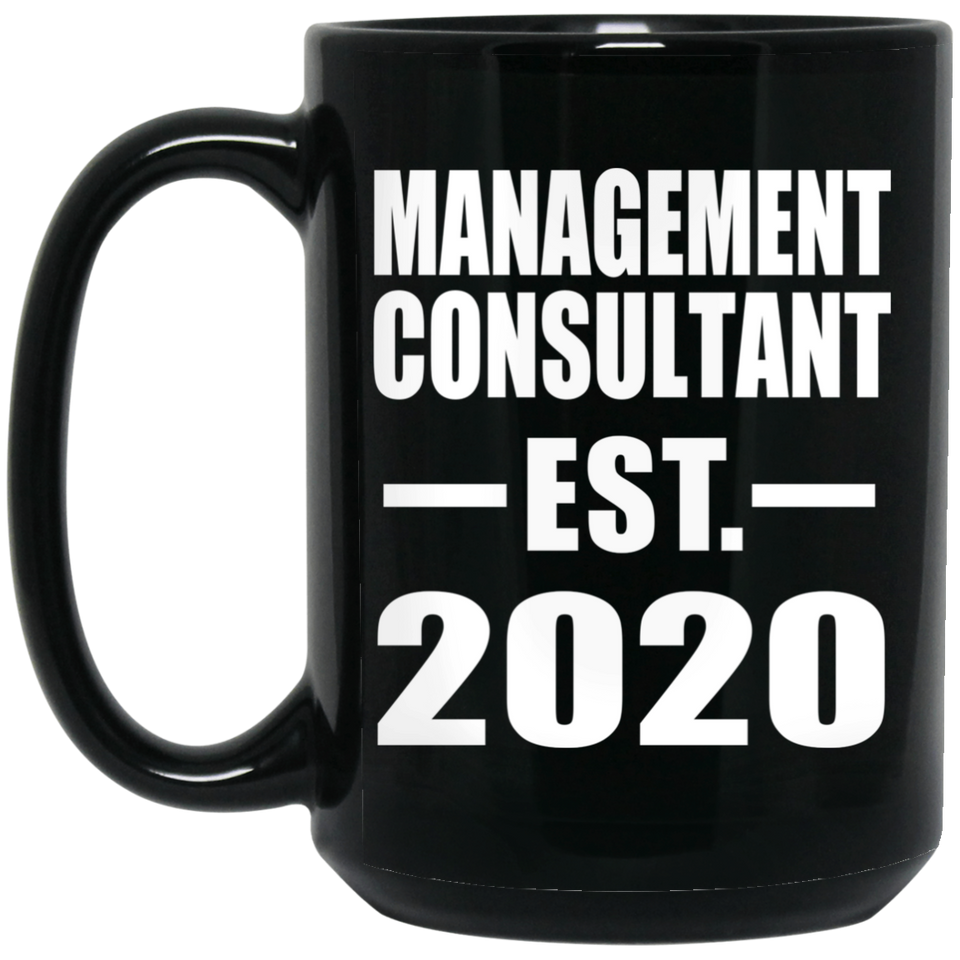 Management Consultant Established EST. 2020 - 15oz Coffee Mug Black