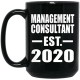 Management Consultant Established EST. 2020 - 15oz Coffee Mug Black