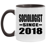 Sociologist Since 2018 - 11oz Accent Mug Black