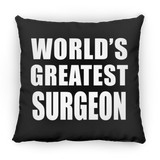 World's Greatest Surgeon - Throw Pillow Black