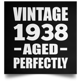 86th Birthday Vintage 1938 Aged Perfectly - Poster Square