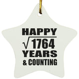 Happy 42nd Anniversary Square Root of 1764 Years & Counting - Star Ornament