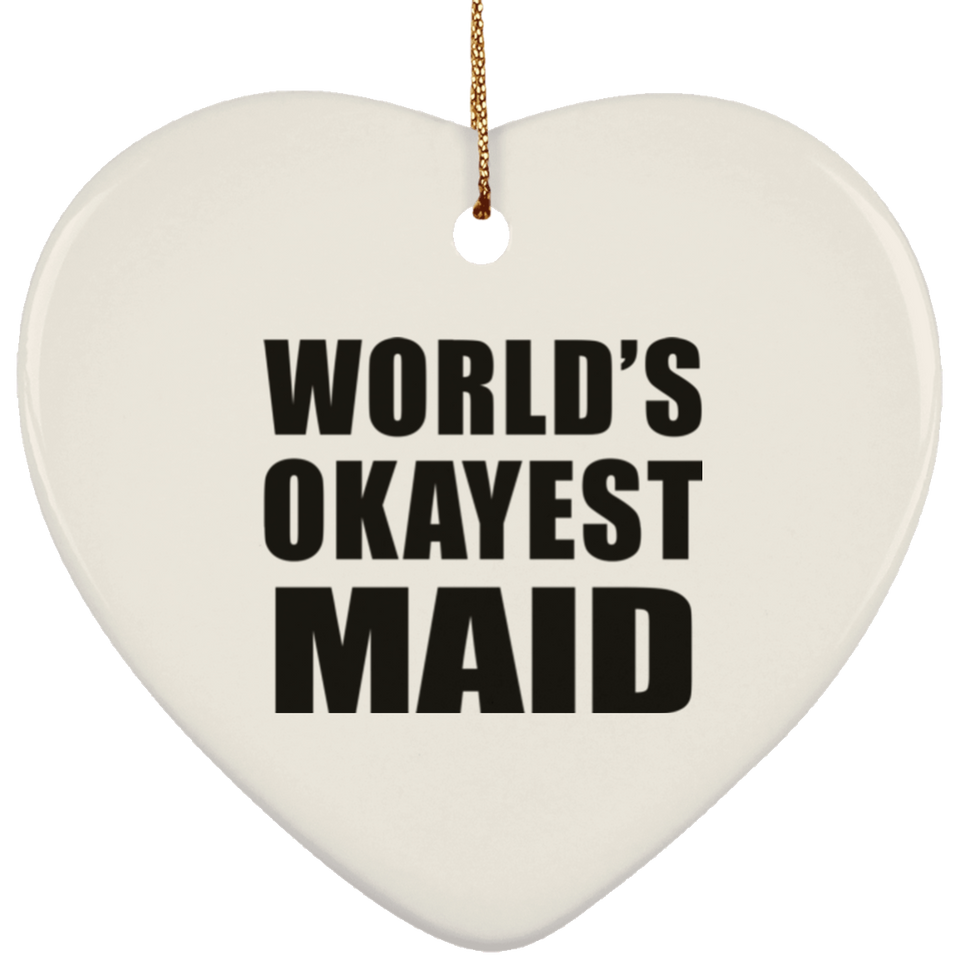 World's Okayest Maid - Heart Ornament