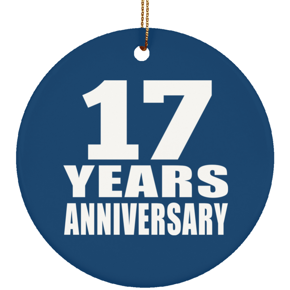 17th Anniversary 17 Years Anniversary - Circle Ornament