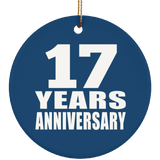 17th Anniversary 17 Years Anniversary - Circle Ornament