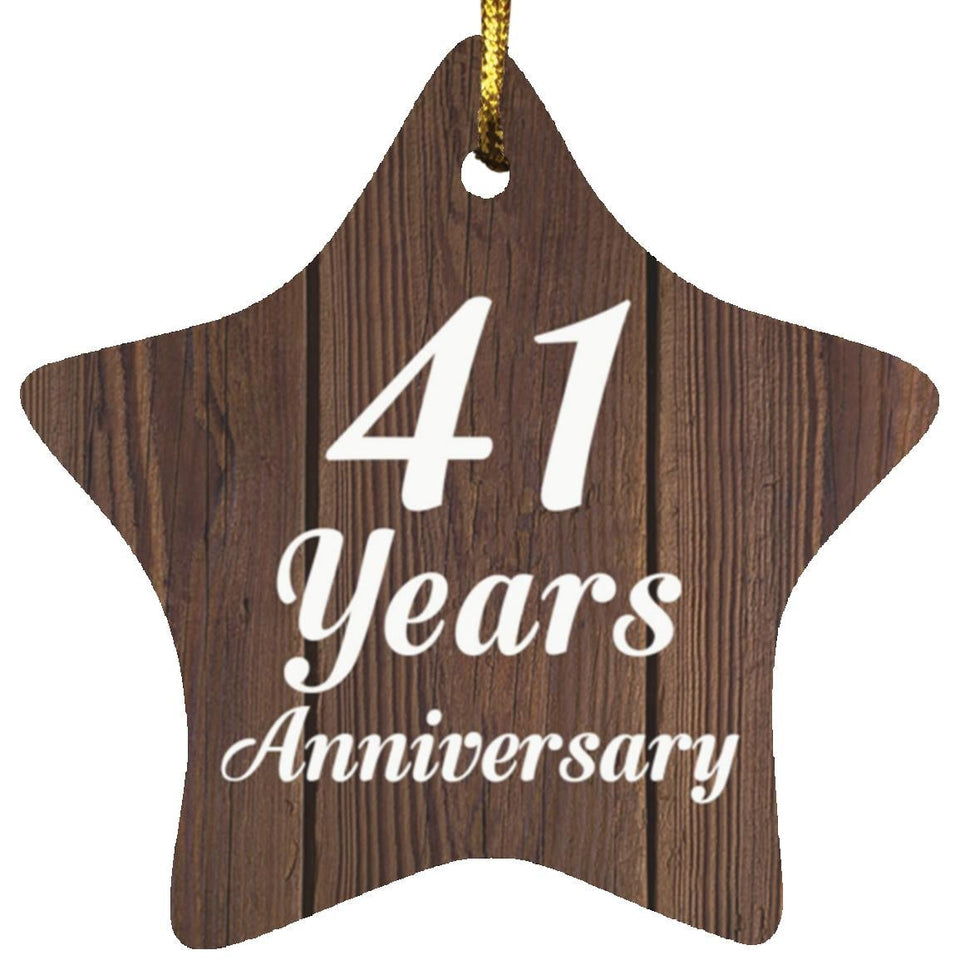41st Anniversary 41 Years Anniversary - Star Ornament D