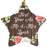 First Year As Mr & Mrs Lynch - Star Ornament A