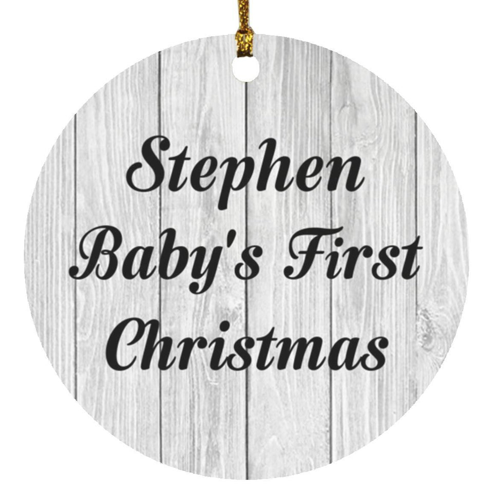 Stephen Baby's First Christmas - Circle Ornament F