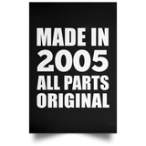 19th Birthday Made in 2005 All Parts Original - Poster Portrait