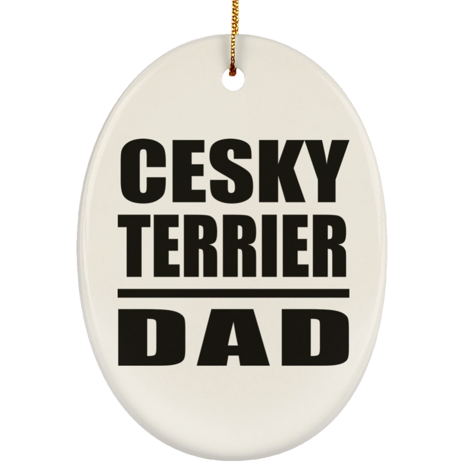 Cesky Terrier Dad - Oval Ornament