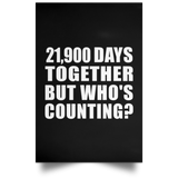 60th Anniversary 21,900 Days Together But Who's Counting - Poster Portrait