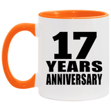 17th Anniversary 17 Years - 11oz Accent Mug Orange