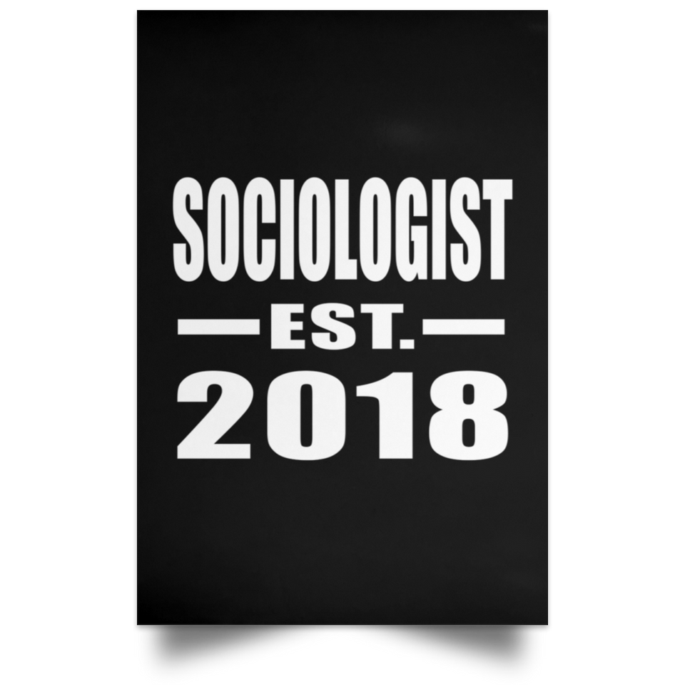 Sociologist Established EST. 2018 - Poster Portrait