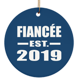 Fiancee Established EST. 2019 - Circle Ornament